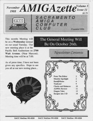 AmigaZette - 1988-11 cover